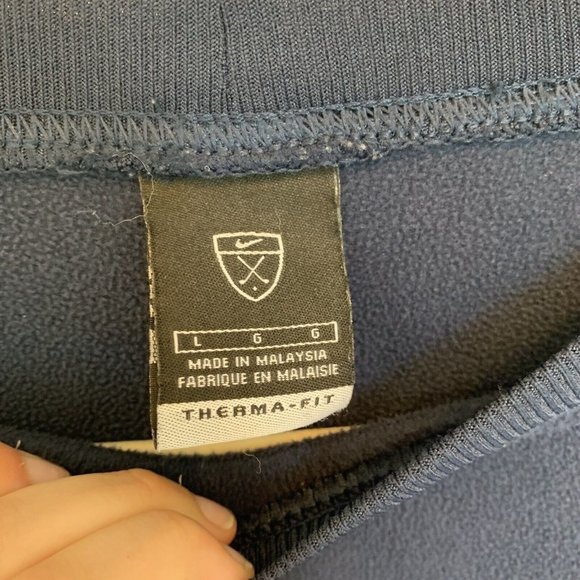 Nike Golf Mens Therma fit Fleece Pullover Navy Blue size large - Picture 4 of 9